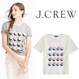 J. CREW Embellished Shadow Dot T-Shirt